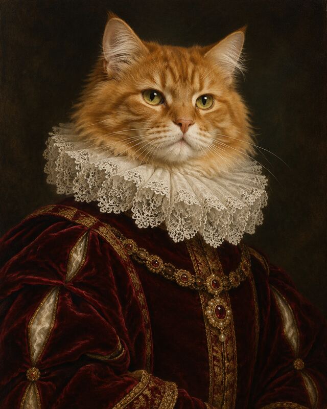 Renaissance noble cat